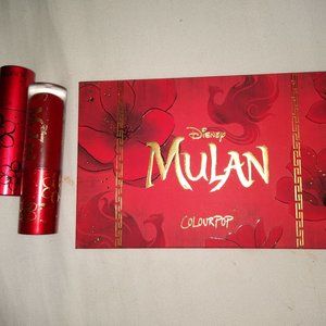 Mulan Colourpop Eye Palette and Lipsticks (Used)